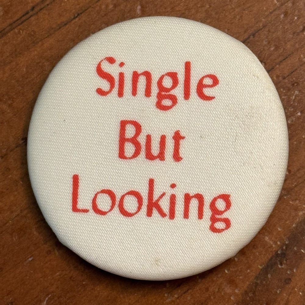 Single But Looking Small Vintage Pinback Button Pin Round Circle